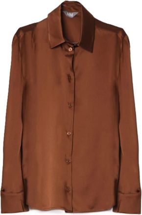 Max Mara Verve Shirt - Dames - Overhemden - Bruin - 2XS - Overhemden