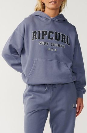Rip Curl Varsity Sports Hoodie in Blue Grey at Nordstrom, Size Xx-Large