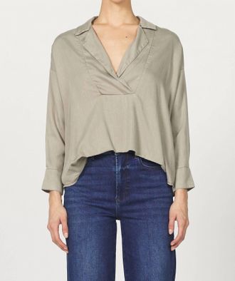 Dear John Denim Adelle Long Sleeve Top In Vetiver