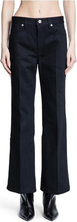 Jil Sander Wide Trousers, female, Black, W28, Black Denim Flared Cropped Trousers