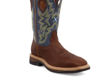 Twisted X Boots Mens Horseman Soft Toe Boot In Navy/peanut