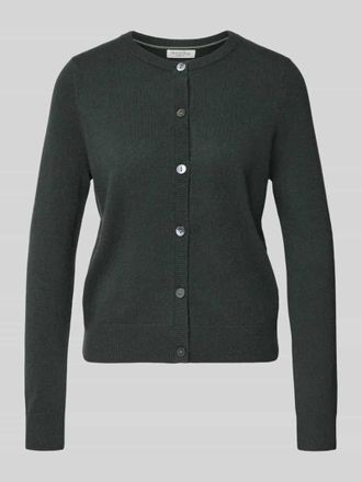 Christian Berg Strickjacke aus Kaschmir mit Rundhalsausschnitt in Dunkelgruen, Größe XL