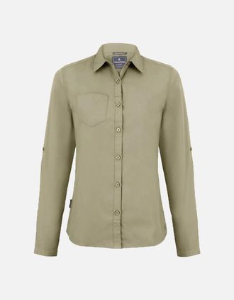 Craghoppers Womens Craghoppers Womens/Ladies Expert Kiwi Long-Sleeved Shirt - Pebble Brown - Size: 20