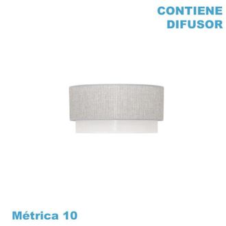 Fabrilamp Pantalla Colgante Kenya M10 Gris/blanco 40dx38dx22h Difusor Incluido