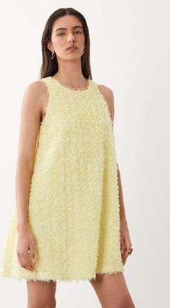 Vero Moda Vestito corto a trapezio senza maniche testurizzato giallo tenue