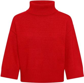 Saint Tropez Maglione Dolcevita - - Knitwear - Donna - Rosso - XS