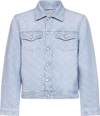 Casablanca Jassen, Heren, Blauw, XL, Denim, Monogram Denim Jacket
