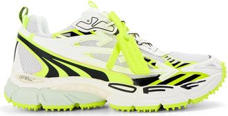 Off-white Mens Off White Be Right Back Low Top Trainers in Wht/Yellow Fluo - Multicolour - Size UK 10