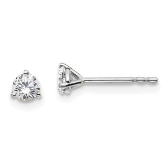 Diamond2Deal 14k Gold 1/3 ct Round Lab Grown Diamond Stud Earrings VS Clarity, D-E Color