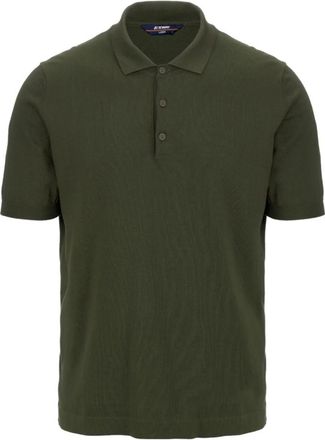 K-Way Polo Shirt - Heren - Polos - Groen - L - Katoen - Tops