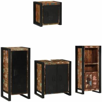 vidaXL Vidaxl - Juego De Muebles De Ba&ntilde;o 4 Pcs Madera Reciclada Maciza
