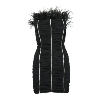 Patrizia Pepe Elegante Mini Jurk met Lange Mouwen - Dames - Feestkleedjes - Zwart - S - Tule - Kleedjes