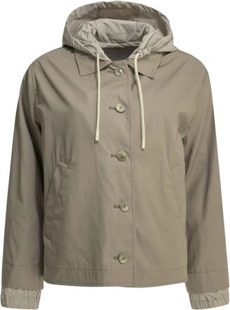 Herno Jas met mandarijnkraag van scheerwol - Heren - Jassen - Bruin - Maat: 2XS Wol