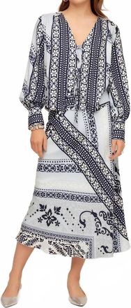 Fifteen Twenty Mia Bias Midi Skirt In Print