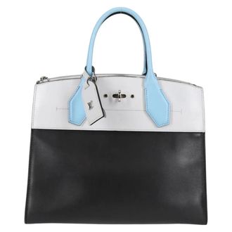 Louis Vuitton City Steamer Leather Black Leather Handbag (Pre-Owned)