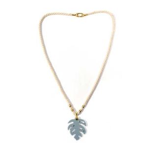 By Lilla Rope Leaf Necklace in Ivory at Nordstrom, Size 24