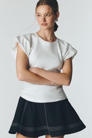 Maeve Cloud Flutter-Sleeve T-Shirt Top