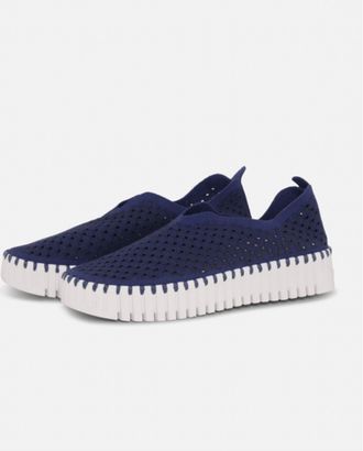 Ilse Jacobsen Womens Plateau Tulip Shoe In Navy