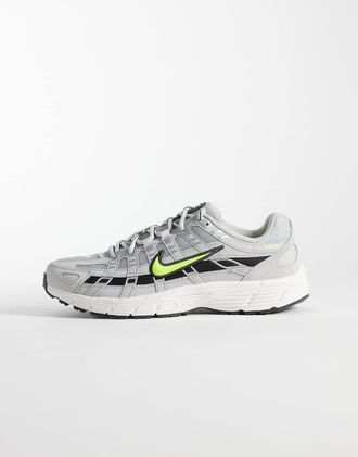 Nike P-6000 - Sneakers grigio chiaro e verde fluo