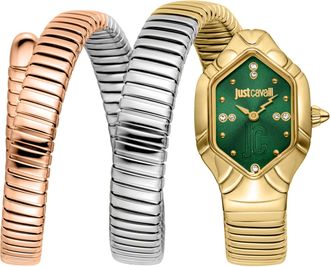 Just Cavalli Womens Snake 316L Stainless Steel Watch