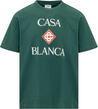 Casablanca Green Crew Neck T-Shirt