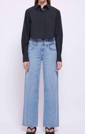 SIMKHAI Renata Cropped Shirt In Black