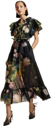 Cynthia Rowley Ramie Kaftan in Black at Nordstrom, Size X-Small