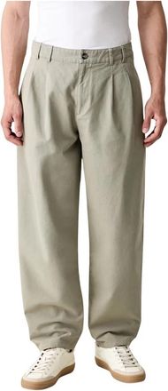 A.P.C. Pantalon Willow - Heren - Wijde Broeken - Groen - W40 - Katoen - Broeken