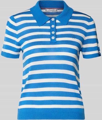 Tommy Hilfiger Regular Fit Poloshirt aus Lyocell-Seiden-Mix in Royal, Gr&ouml;&szlig;e XL