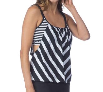 24th & Ocean Blouson Tankini Top In 24O Every Which Way