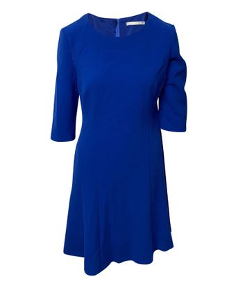 HUGO BOSS Pre-owned Womens Dasona Dress in Blue - Size Large