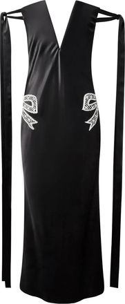 Alejandra Alonso Rojas Abito senza spalline con nastri - Nero