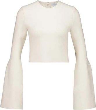 Gabriela Hearst Ivoor Gebreide Top met Lange Mouwen - Dames - Longsleeves - Wit - S - Wol - Tops
