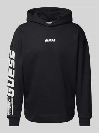 Guess Hoodie mit Label-Detail Modell DALIM in Black, Gr&ouml;&szlig;e S