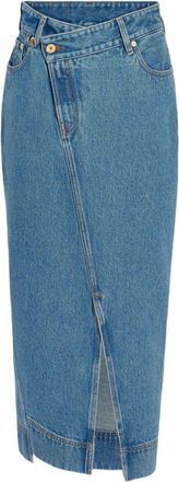 Jacquemus La jupe de-N&icirc;mes midi skirt - women - Cotton - 25 - Blue