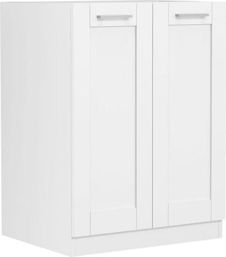 ebuy24 Gabinete de cocina vcm Dimensiones aprox. al. 82 x an. 60 x. t. 46 cm Gabinete inferior con dos puertas giratorias en estilo casa de campo Muebles de