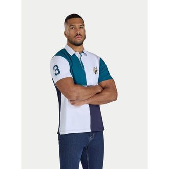 Raging Bull Cut & Sew Harlequin Rugby Shirt in Teal at Nordstrom, Size Xxx-Large