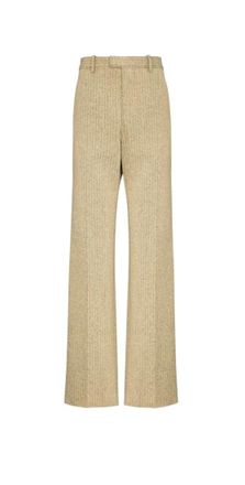 Bottega Veneta Beige Tweed Textured Trousers Size XS
