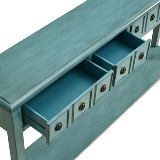 Powell Sadie Teal Long Console