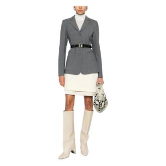 Semicouture Jassen, Dames, Grijs, S, Wol, Herminia Blazer