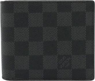 Louis Vuitton Pre-owned Wallets, male, Black, Size: ONE SIZE Pre-owned Portefeuille Marco NM Damier Graphite Wallet