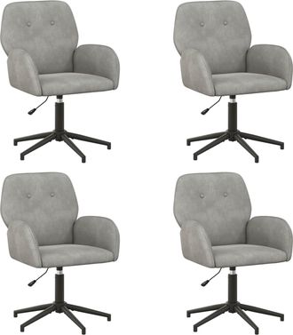 vidaXL Sillas De Escritorio Giratorias 4 Uds. 54 X 55 X 90 Cm Vidaxl
