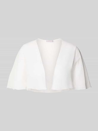 Christian Berg Cocktail Bolero mit eingefasstem Saum in Ecru, Gr&ouml;&szlig;e L