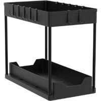 OEM Organizador De Cocina De 2 Niveles Para Debajo Del Fregadero, Organizador Extra&iacute;ble, Estante De Almacenamiento Para Debajo Del Fregadero Con 16 Gancho