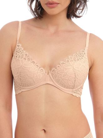 Wacoal Womens Raffine Plunge Bra - Beige Spandex - Size 34C