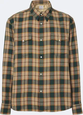 Visvim Camicia Meridian in lana e lino a quadri