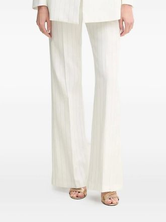 Ermanno Scervino Flared broek met krijtstreep - Wit