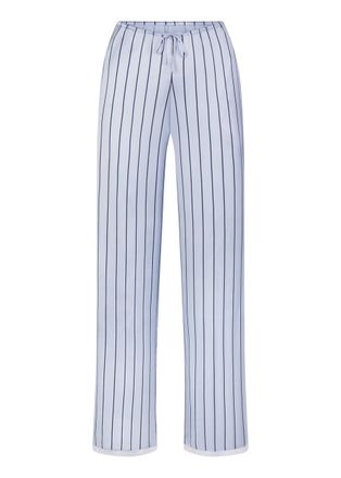SKIMS Lace-trim Woven Shine Trousers - Blue - M (UK12-14)