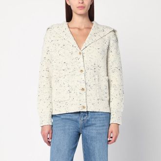 Bottega Veneta Cardigan in English wool with a melting ribbed texture