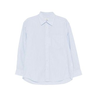 Dunst Oversized Striped Shirt - male - Dunst - Casual Shirts - Blue - L - Shirts